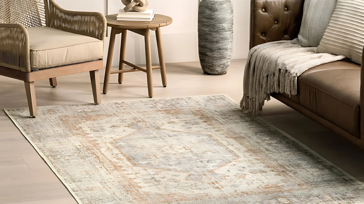 Elevate Your Space with a Timeless Vintage Medallion Washable Rug