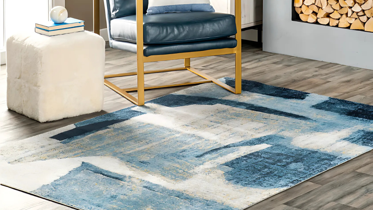 Elevate Your Space with a Faded Abstract Washable Rug: Style Meets Practicality