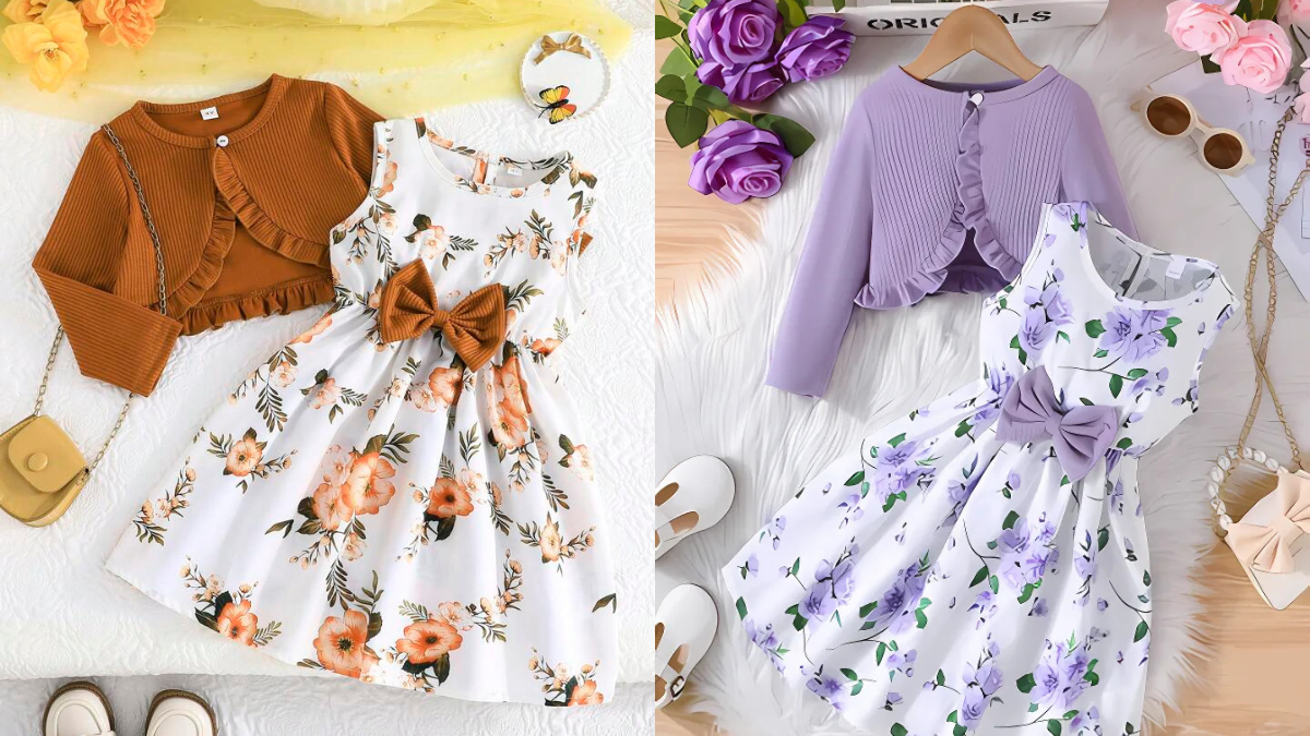 Adorable Young Girl’s 2pcs Floral Set: Spring and Autumn Fashion Must-Have