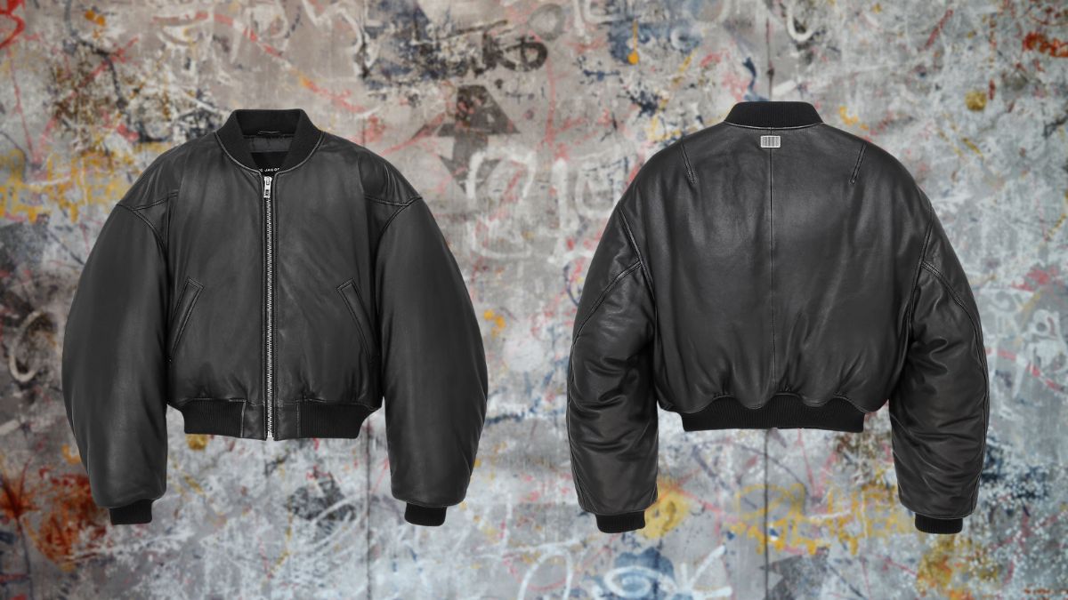 The Statement-Making Puffy Leather Bomber: Luxury Meets Contemporary Design