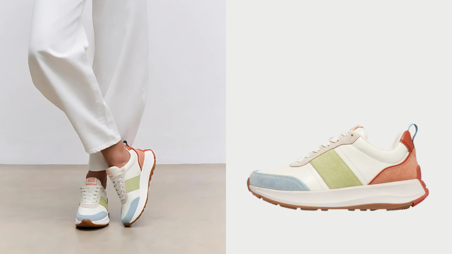 FitFlop F-MODE Flow Leather/Suede Sneakers