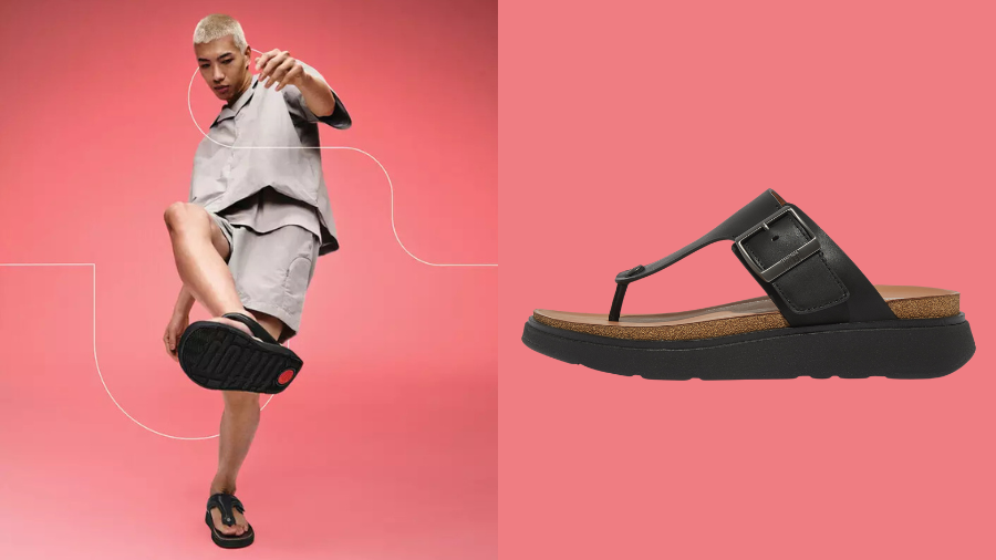 FitFlop GEN-FF Men's Leather Toe-Post Sandals