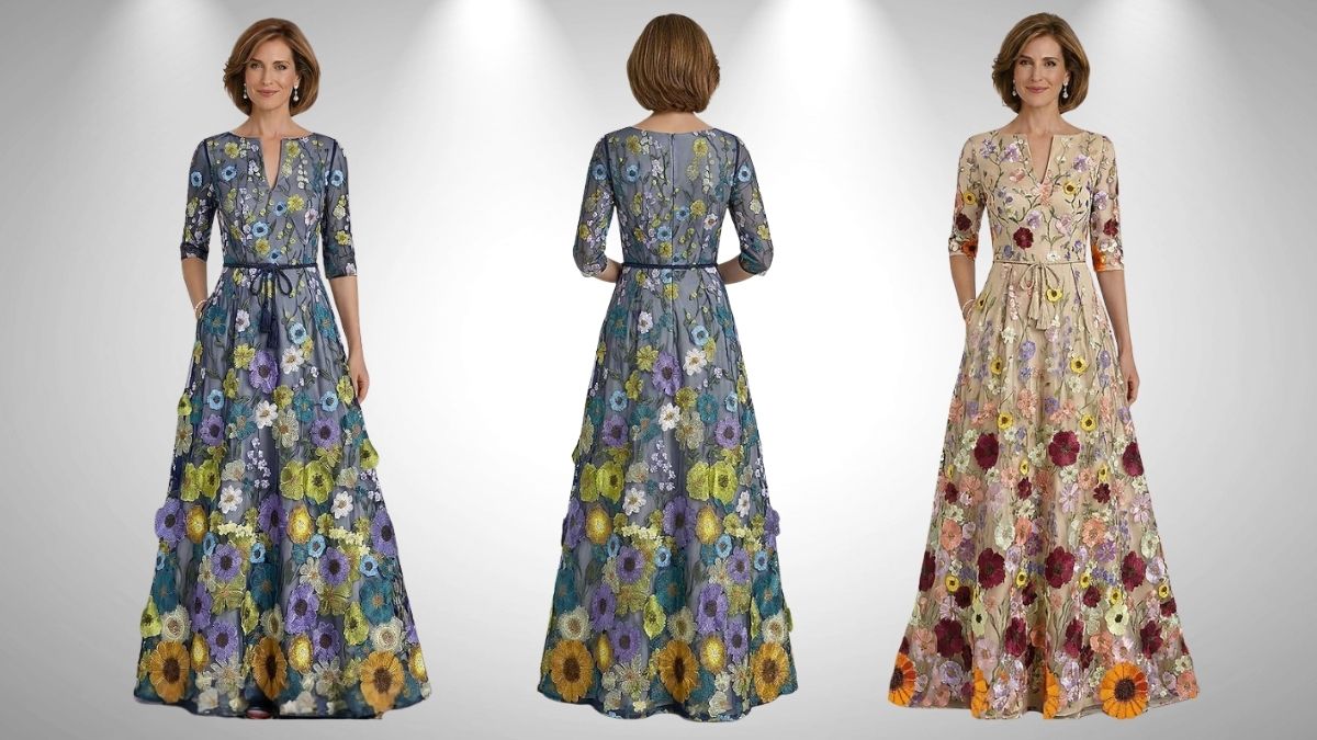 The Dusty Blue A-Line Gown Every Wedding Guest Will Love