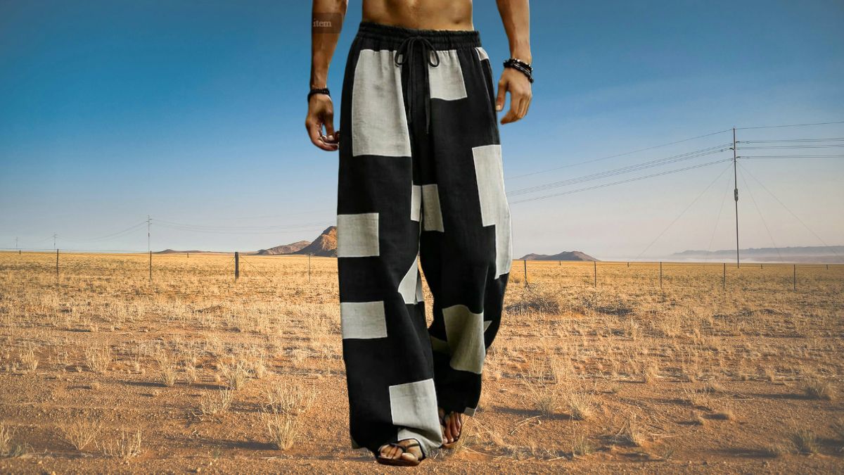 Men’s Geometric Color Block Trousers: Are These Relaxed Boho Pants Worth Buying