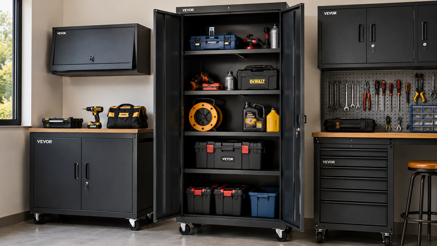 Clean and organized workshop display